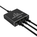 Switch niezarządzalny Qoltec mini rozdzielacz splitter 1x3 port RJ45 | 1000Mbps | USB-C | Aluminium - 2737278
