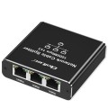 Switch niezarządzalny Qoltec mini rozdzielacz splitter 1x3 port RJ45 | 1000Mbps | USB-C | Aluminium - 2737280