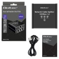 Switch niezarządzalny Qoltec mini rozdzielacz splitter 1x3 port RJ45 | 1000Mbps | USB-C | Aluminium - 2737281