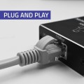 Switch niezarządzalny Qoltec mini rozdzielacz splitter 1x2 port RJ45 | 1000Mbps | USB-C | Aluminium - 2272626