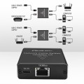 Switch niezarządzalny Qoltec mini rozdzielacz splitter 1x2 port RJ45 | 1000Mbps | USB-C | Aluminium - 2272627