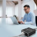 Switch niezarządzalny Qoltec mini rozdzielacz splitter 1x2 port RJ45 | 1000Mbps | USB-C | Aluminium - 2272628