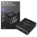 Switch niezarządzalny Qoltec mini rozdzielacz splitter 1x2 port RJ45 | 1000Mbps | USB-C | Aluminium - 2272630