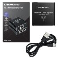 Switch niezarządzalny Qoltec mini rozdzielacz splitter 1x2 port RJ45 | 1000Mbps | USB-C | Aluminium - 2272631