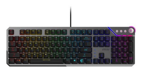 Klawiatura gamingowa czarna US Strike 600 Silent MSI - 2763698