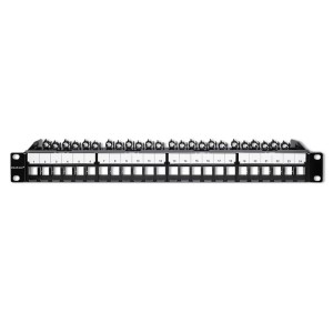 QOLTEC PATCH PANEL DO SZAF RACK 19" | 24 PORTY | 1U | UTP | CZARNY