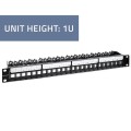QOLTEC PATCH PANEL DO SZAF RACK 19" | 24 PORTY | 1U | UTP | CZARNY - 2044917