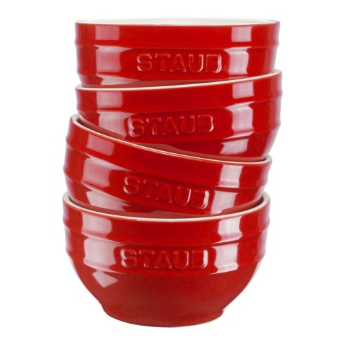 Staub Ceramique Zestaw misek 0,7 l Okrągły Ceramika Czerwony 4 szt. - 2774249