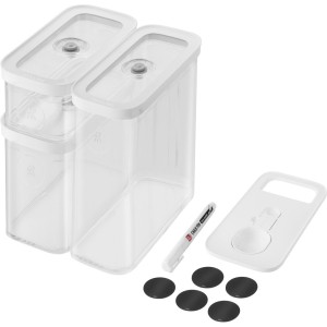 ZWILLING 1026082 Prostokątny Pojemnik 5,4 l Przezroczysty, Biały 5 szt.