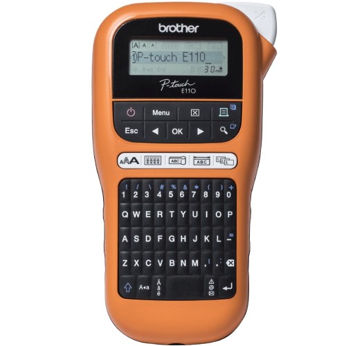 Brother PT-E110 drukarka etykiet Termotransferowy 180 x 180 DPI 20 mm/s HGe/TZe QWERTY - 2741387