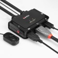 Przełącznik KVM LINDY 2-portowy DisplayPort 1.2, USB 2.0 & Audio - 2776467