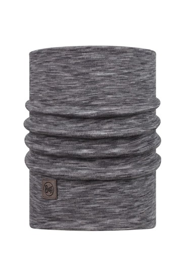 Bandana BUFF MERINO HEAVYWEIGHT NECK WARMERMULTISTRIPES FOG GREY - 2762883