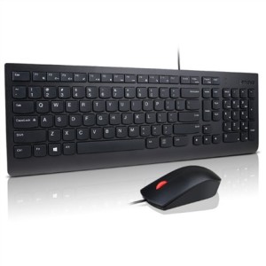 Podstawowe Lenovo | Kombinacja klawiatury i myszy | Przewodowe | Euro amerykańskie | Czarny