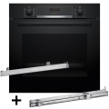 Piekarnik BOSCH HBA514BB3 + Prowadnice teleskopowe 1 poziomowe BOSCH HEZ538000 - 2774669