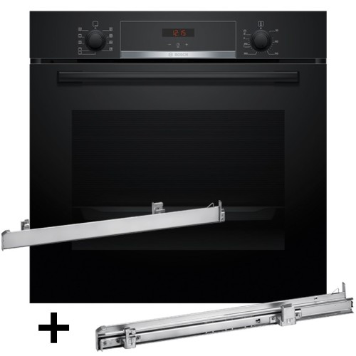 Piekarnik BOSCH HBA514BB3 + Prowadnice teleskopowe 1 poziomowe BOSCH HEZ538000 - 2774669