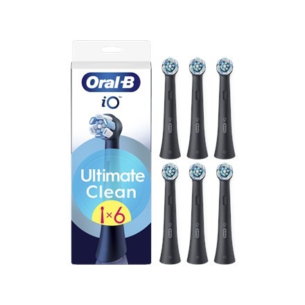 Oral-B Wymienne główki szczoteczki do zębów iO UltimateClean Głowy Dla dorosłych Liczba główek szczoteczki w zestawie: 6 Czarny - 2774956