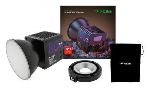 PATONA Premium Lampa LED RGB SL-C80R – 80W do fotografii i wideo + adapter Bowens - 2775692
