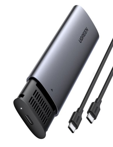Ugreen kieszeń na dysk SSD M.2 obudowa dysku USB 3.2 Gen 2 (SuperSpeed USB 10 Gbps) + kabel USB Typ C 0,5m szary (CM400 10902) - 2775887