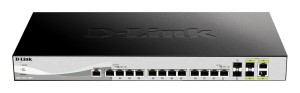 D-Link DXS-1210-16TC/E łącza sieciowe Zarządzany L2 10G Ethernet (100/1000/10000) Szary