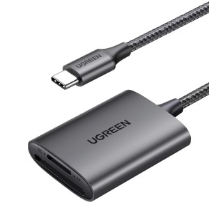 Ugreen  Czytnik kart SD/TF Ugreen CM401 USB C 5Gb/s - szary