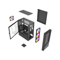 GEMBIRD OBUDOWA FORNAX 4300 MIDI-TOWER (2X USB 3.1, 1X USB 2.0) 4X FAN, CZARNA - 2777875