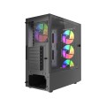 GEMBIRD OBUDOWA FORNAX 4300 MIDI-TOWER (2X USB 3.1, 1X USB 2.0) 4X FAN, CZARNA - 2777872
