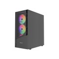 GEMBIRD OBUDOWA FORNAX 4300 MIDI-TOWER (2X USB 3.1, 1X USB 2.0) 4X FAN, CZARNA - 2777869