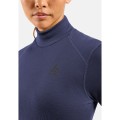 Bielizna termoaktywna z długim rękawem Odlo BL TOP turtle neck l/s ACTIVE WARM roz. S Niebieska - 2777914