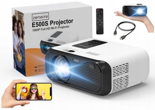 Mini Projektor Zenwire E500s WiFi Full HD 7500lm - 2779196
