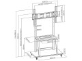 MOBILNY STOJAK+UCHWYT DO TV 37-100" 150KG S-13 ART Vesa 800x600 HEAVY DUTY - 2779915