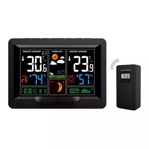 TERMOMETR ELEKTRONICZNY ZEW./WEW . STACJA POGODY BEZP. MARS - 2780000