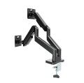 GEMBIRD BIURKOWE RAMIĘ/UCHWYT NA DWA MONITORY (REGULOWANE) 17"-32", OBCIĄŻENIE DO 10KG, KOLOR CZARNY - 2760842