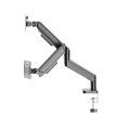 GEMBIRD BIURKOWE RAMIĘ/UCHWYT NA DWA MONITORY (REGULOWANE) 17"-32", OBCIĄŻENIE DO 10KG, KOLOR CZARNY - 2760844