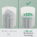 Niszczarka Leitz IQ OptiMax Small Office 350, 22l, P5, 8 kartek, Automatyczny Start/Stop, Funkcja cofania, Obrotowy pojemnik - 33% większa pojemność na ścinki - 2781682