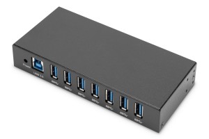 Koncentrator USB Digitus DA-70258-1 HUB USB3.0 7-portowy, Industrial Line