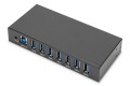 Hub/Koncentrator przemysłowy 7-portowy USB 3.0 SuperSpeed aktywny metalowa konstrukcja szyna DIN - 2763551