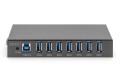 Hub/Koncentrator przemysłowy 7-portowy USB 3.0 SuperSpeed aktywny metalowa konstrukcja szyna DIN - 2763554