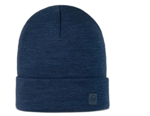 Czapka BUFF MERINO HEAVYWEIGHT BEANIE SOLID NIGHT BLUE - 2762909