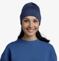 Czapka BUFF MERINO HEAVYWEIGHT BEANIE SOLID NIGHT BLUE - 2762911
