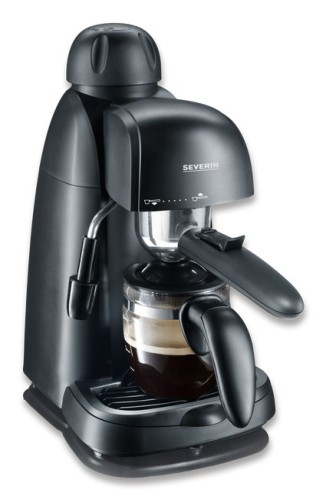 SEVERIN EKSPRES KOLBOWY DO ESPRESSO, CZARNY, POJ. DZBANKA 0,35 L, AUTO-OFF, DYSZA DO SPIENIANIA, MOC 800W KA5978 - 2787428