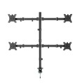 GEMBIRD BIURKOWE RAMIĘ/UCHWYT DLA CZTERECH MONITORÓW (REGULOWANE), 13”- 32” - 2760857