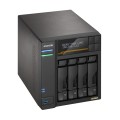 NAS Asustor AS6804T; Tower; 4x (3.5" SATA HDD/ 2.5" SSD); AMD Ryzen Embedded V3C14; 16G ECC DDR5 SODIMM (max. 64GB), 2x 10GbE, 2x 5GbE, 4x M.2 2280 NVMe PCIe 4.0, 2x USB4, 2x USB 3.2 Gen, 1x optional - 2790266
