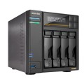 NAS Asustor AS6804T; Tower; 4x (3.5" SATA HDD/ 2.5" SSD); AMD Ryzen Embedded V3C14; 16G ECC DDR5 SODIMM (max. 64GB), 2x 10GbE, 2x 5GbE, 4x M.2 2280 NVMe PCIe 4.0, 2x USB4, 2x USB 3.2 Gen, 1x optional - 2790265