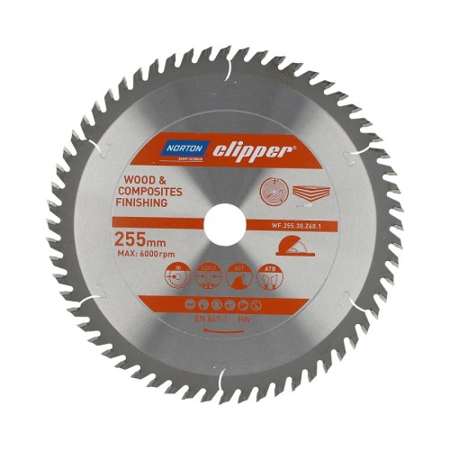 NORTON PIŁA TARCZOWA 250mm x 30mm x 60z DREWNO I KOMPOZYTY ATB (3,2 / 2,2) - 2784738