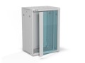 ALANTEC Szafa wisząca 19" 18U 600x450, drzwi szklane,  kolor szary, zmontowana (SW-18U-600-450-01-SA) - 2786366