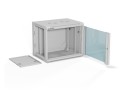 ALANTEC Szafa wisząca 19" 9U 600x450, drzwi szklane,  kolor szary, zmontowana (SW-9U-600-450-01-SA) - 2786377
