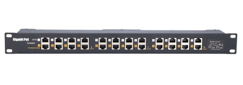Extralink Gigabit PoE Injector 12 Portowy 12x 1000Mb/s RJ45, Obudowa Rack - 2792585