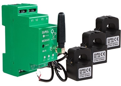 MEW-01 Monitor energii elektrycznej Wi-Fi 3F+N - 2794925