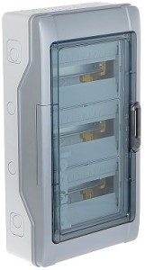 Rozdzielnia plastikowa NT 36M 3X 12M N+PE IP65 622X340X161 Drzwi dymne szary