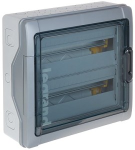 RN65 Rozdzielnia plastikowa NT 36M 2X 18M N+PE IP65 432X448X161 Drzwi dymne szary